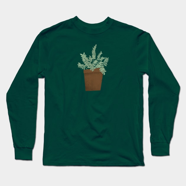 Potted Fern Long Sleeve T-Shirt by meadowstudioandco